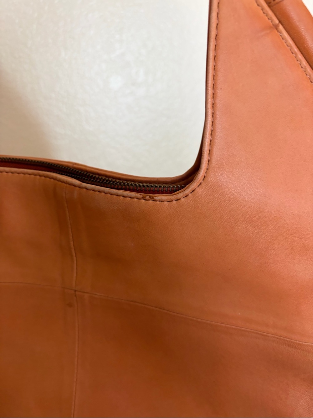Anthropologie Circular Tote Bag in Cognac Brown - Picture 9 of 10
